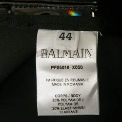 Pre Owned Balmain Black Iridescent Nylon Pants L
