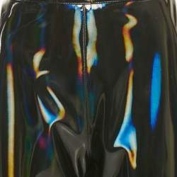 Pre Owned Balmain Black Iridescent Nylon Pants L
