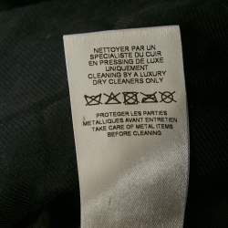 Pre Owned Balmain Black Leather Chain Detail Mini Skirt S