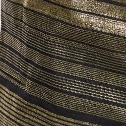 Pre Owned Balmain Gold Lurex and Silk Long Vest M