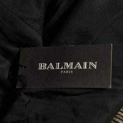 Pre Owned Balmain Gold Lurex and Silk Long Vest M