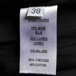 Pre Owned Balmain Gold Lurex and Silk Long Vest M