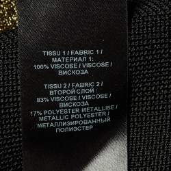 Pre Owned Balmain Black Knit & Lurex Trim Detail Mini Dress M