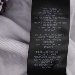 Pre Owned فستان بالمان تويد بلا أكمام أبيض ومتعدد الألوان قصير مقاس متوسط (ميديام)