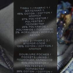 Pre Owned Balmain Blue Tweed and Denim Sleeveless Top & Mini Skirt Suits L