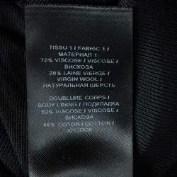 Pre Owned Balmain Black Gabardine Double Breasted Blazer L
