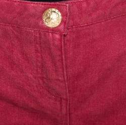 Balmain Red Coated Denim Slim Fit Jeans L
