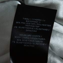 Pre Owned Balmain Silver Sequined Fringed Scarf Dress M