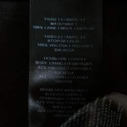 Pre Owned Balmain Black Double Beasted Wool Blazer Dress M