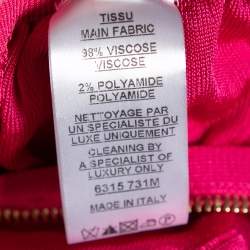 Pre Owned Balmain Pink Knit Ruched Sleeveless Bodysuit S