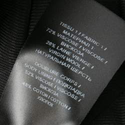 Pre Owned Balmain Black Wool Crepe Double Breasted Blazer S