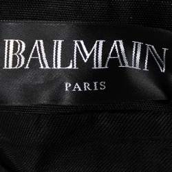 Pre Owned Balmain Black Double Breasted Halter Vest L