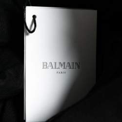 Pre Owned Balmain Black Double Breasted Halter Vest L