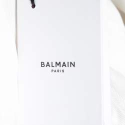 Pre Owned Balmain White Wool Double Breasted Blazer S