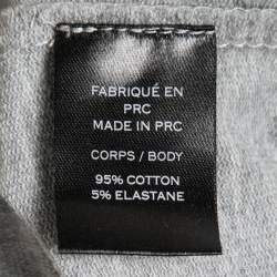 Pre Owned Balmain Grey Logo Printed Hooded Sweatshirt L