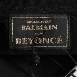 Balmain X Beyonce Black Cotton Logo T-Shirt S