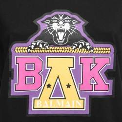 Balmain X Beyonce Black Cotton Logo T-Shirt S