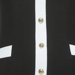 Pre Owned Balmain Black Jersey Button Detailed Swimsuit M