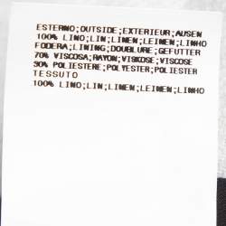 Pre Owned Balmain Black Contrast Collar Linen Single Breasted Blazer XL