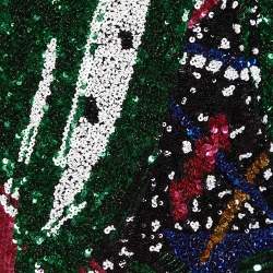 Pre Owned Balmain Multicolor Sequin Embellished Mini Dress S