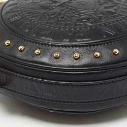 Pre Owned Balmain Black Leather Disco Crossbody Bag