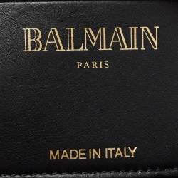 Pre Owned Balmain Black Leather Disco Crossbody Bag