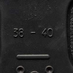 Pre Owned Balmain Black/White Fabric and Leather Monogram Polyamide Snow Boots Size 38- 40