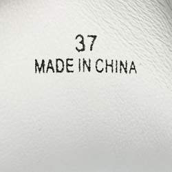 Pre Owned حذاء رياضي بالمان جلد أربط أبيض / أزرق مقاس 37