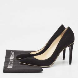 Balmain Black Suede Pointed Toe Pumps Size 37