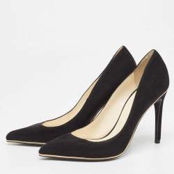 Balmain Black Suede Pointed Toe Pumps Size 37