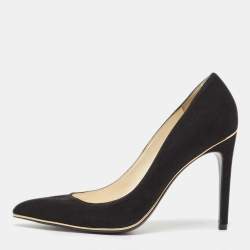 Balmain Black Suede Pointed Toe Pumps Size 37