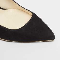 Balmain Black Suede Pointed Toe Pumps Size 37