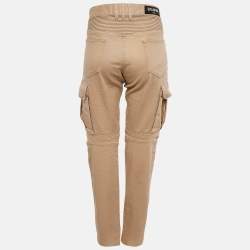 Balmain Paris Beige Cotton Cargo Pants L