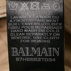 Balmain Paris Beige Cotton Cargo Pants L