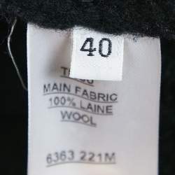 Balmain Black Cable Knit Open Front Cardigan M 