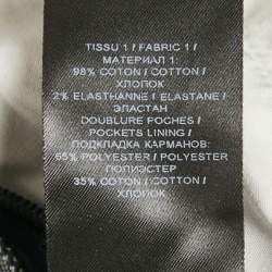 Pre Owned Balmain Paris Blue Denim Belted Jumpsuit L