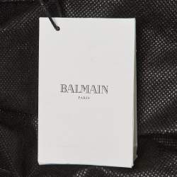 Balmain Monochrome Lurex Tweed Double Breasted Blazer M
