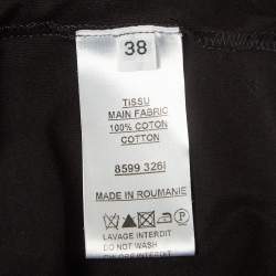 Pre Owned Balmain Black Logo Print Cotton Tank Top S