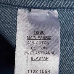 Pre Owned Balmain Light Blue Denim Gold Button Detail Long Sleeve Shirt L