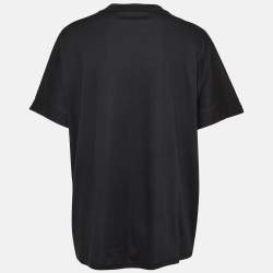 Balmain Black Printed Cotton Jersey T-Shirt M