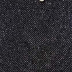 Pre Owned Balmain Black Lurex Knit Chain Embellished Short Dress S