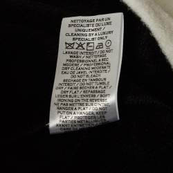 Balmain Black Patterned Jersey Detailed Button Mini Dress M