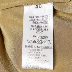 Pre Owned Balmain Green Silk Long Sleeve Shirt M