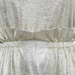 Balmain Metallic Jersey Pant & Top Set M
