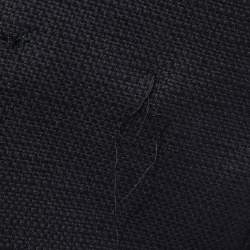 Pre Owned Balmain Black Basketweave Cotton Double Breasted Blazer S