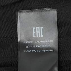 Pre Owned Balmain Black Wool One Buttoned Blazer XS