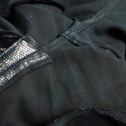 Pre Owned Balmain Metallic Printed Leather Skinny Pants M