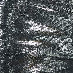 Pre Owned Balmain Metallic Printed Leather Skinny Pants M