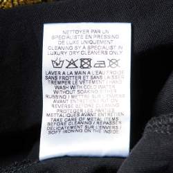 Pre Owned Balmain Black Logo Print Cotton Sleeveless T-Shirt L