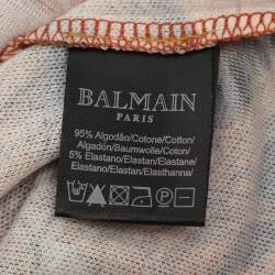 Balmain Multicolor Animal Print Jersey T-Shirt M